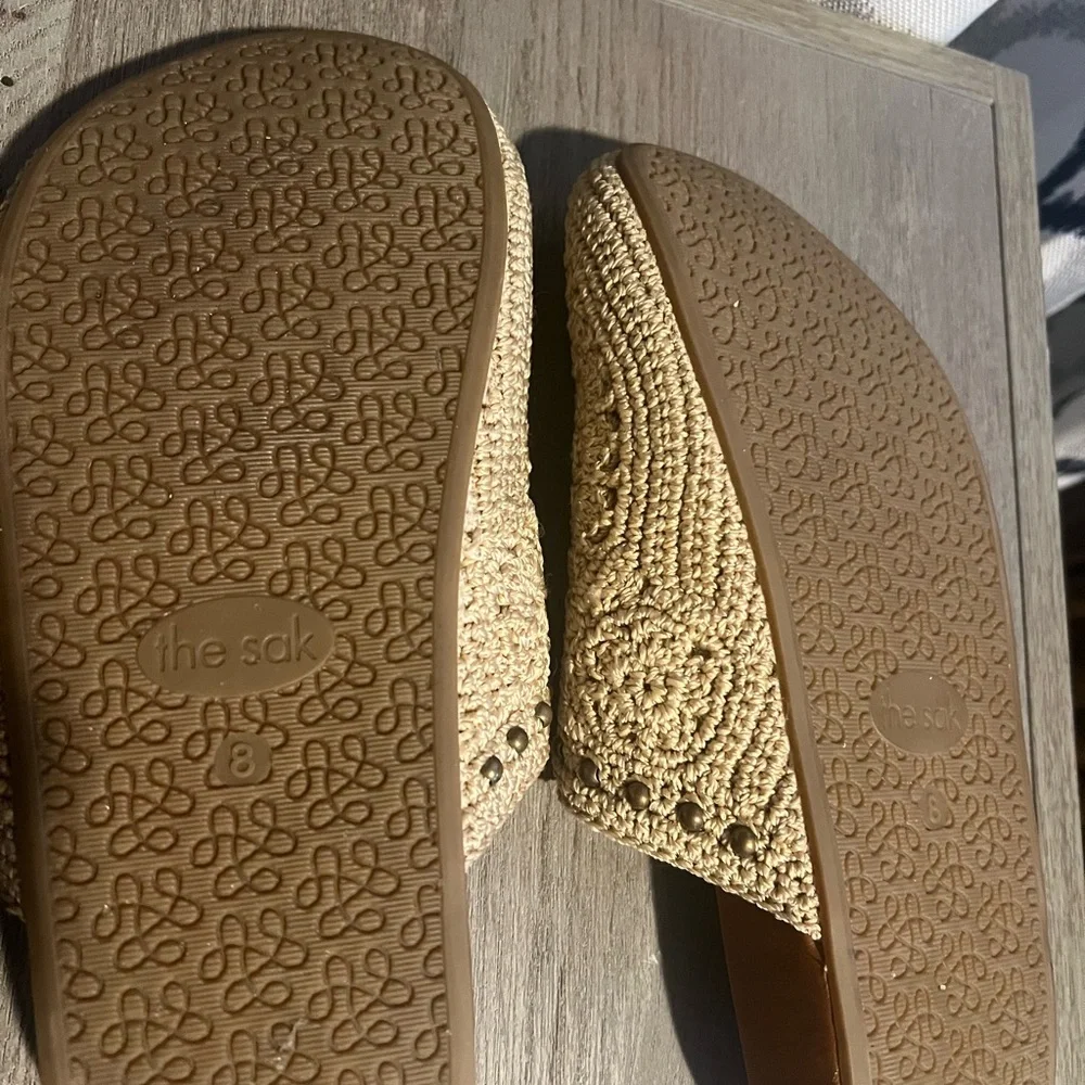 Elegant  Bolina’s Tan Crochet Women's Mules - Picture 6 of 8